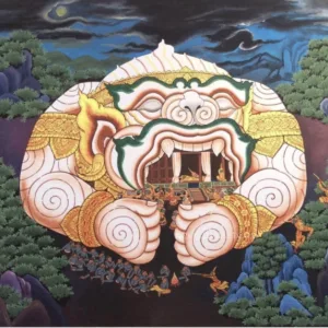 Hanuman Ramakien Traditional Thai Artwork